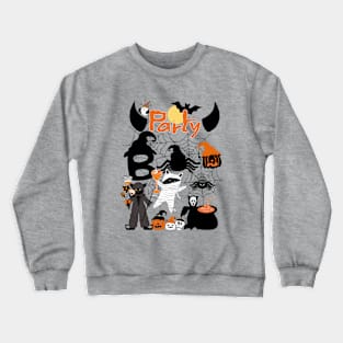 Cat Party Halloween Crewneck Sweatshirt